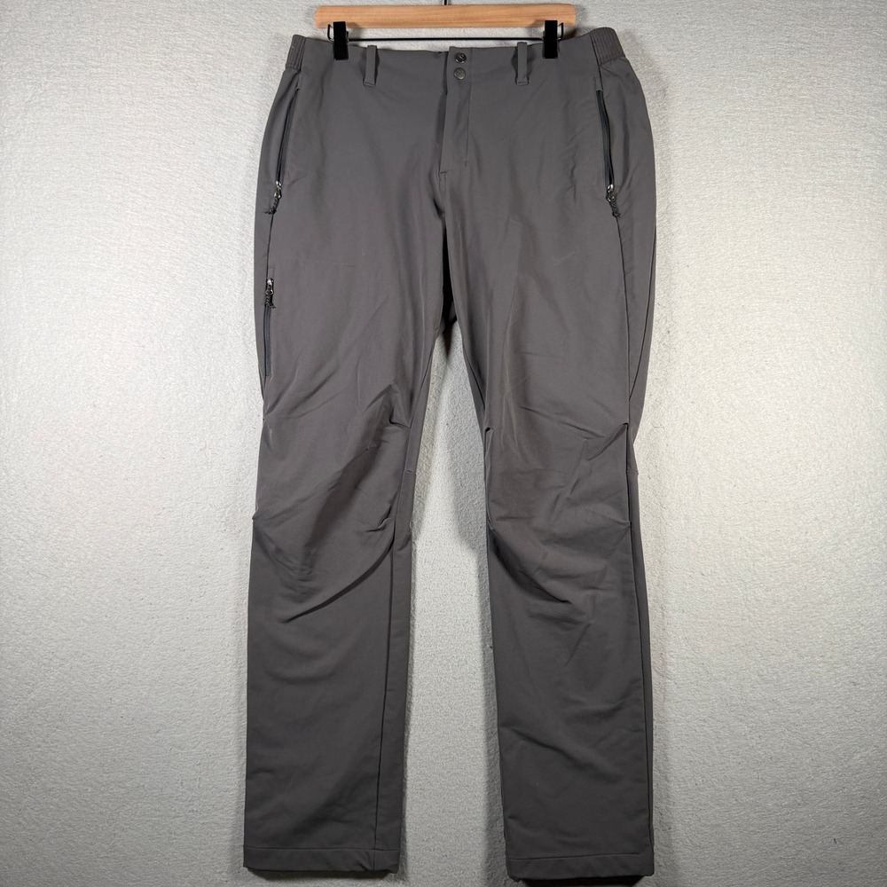 REI Co-op Men Gray Technical Hiking Pants Stretch Outdoor Large 176642 22048-S24